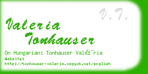 valeria tonhauser business card